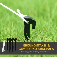 Outsunny 8ft Halloween Inflatable Pumpkin Head Ghost in A Hat, Outdoor Blow-Up Decoration with LED Lights for Yard Display(m-7)