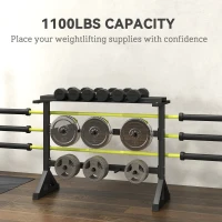 Soozier 1100LBS Capacity Weight Rack, Weight Plate Rack, and Dumbbell Rack for Home Gym Storage(m-5)