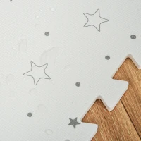 Qaba Kids Foam Puzzle Floor Tiles Baby Toddler Play Mat 36Pcs Anti-slip Crawling Learning with End Border Star Pattern 35SqFt EVA(m-9)