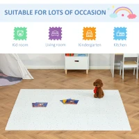 Qaba Kids Foam Puzzle Floor Tiles Baby Toddler Play Mat 36Pcs Anti-slip Crawling Learning with End Border Star Pattern 35SqFt EVA(m-7)
