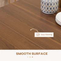 HOMCOM Foldable Dining Table, Extendable Kitchen Table for Small Spaces, Seats up to 6 People(m-6)