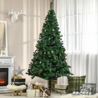 HOMCOM 7ft Green Christmas Tree Artificial Xmas Holidays Party with Decoration Ornament(m-8)