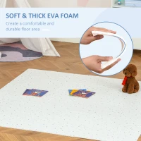 Qaba Kids Foam Puzzle Floor Tiles Baby Toddler Play Mat 36Pcs Anti-slip Crawling Learning with End Border Star Pattern 35SqFt EVA(m-5)