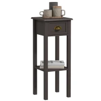 HOMCOM 2-Tier Side Table with Drawer and Shelf, End Table for Living Room and Hallway, Coffee(m-11)