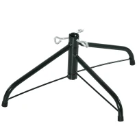 HOMCOM 5' Artificial Half Christmas Trees with Auto Open, Steel Base, for Indoor Xmas Décor(m-9)