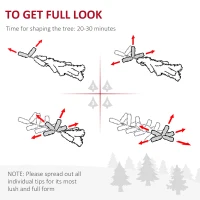 HOMCOM 4ft Pre-Lit Optic Fiber Xmas Tree Artificial Spruce Tree Top Star(m-7)