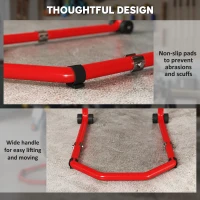 HOMCOM Motorcycle Stand Lift, 850 lbs Capacity Front & Rear Combo Wheel Paddock Stand Lift for Dirt Bikes, Red(m-7)