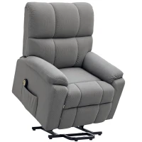 HOMCOM Lift Chair for Seniors, Microfibre Upholstered Electric Recliner Chair with Remote, Quick Assembly, Grey(m-11)
