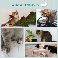 PawHut Wall-Mounted Cat Shelf with 4 Platforms and 3 Scratching Posts, Cat Wall Climber for Climbing and Lounging, Light Grey(m-6)