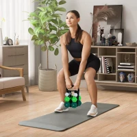 Soozier 40 LBS Hex Dumbbell Set with Vertical Rack, Adjustable Dumbbells, Hand Weights for Home Gym Strength Training, Green(m-9)