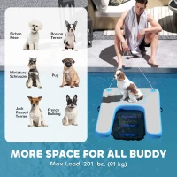 PawHut Floating Boat Ramp for Swimming Pets Up to 200 lbs, for Pool, Lake, Boat, Dock(m-6)