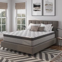 12" Queen Diamond Innerspring Hybrid Mattress with Cooling Gel Memory Foam, Pressure Relief, Motion Isolation, 80" L x 60" W x 12" H, Gray(m-6)