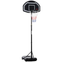 HOMCOM Basketball Hoop and Stand with Weight Base and Wheels, 5.2-6.9ft Height Adjustable, Black(m-11)