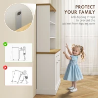 HOMCOM Kitchen Pantry Buffet Server Hutch Storage Sideboard Bookcase with Drawers & Cabinets for Living Room Cabinet Console(m-6)