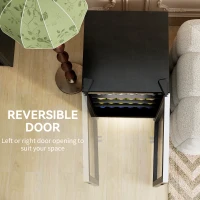 HOMCOM 160 Can Beverage Fridge 4.4 Cu.Ft. Beer Fridge with Double-Layer Glass Door Adjustable Shelves for Beer Soda Drink Wine(m-6)