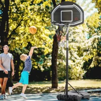 HOMCOM Basketball Hoop and Stand with Weight Base and Wheels, 5.2-6.9ft Height Adjustable, Black(m-8)