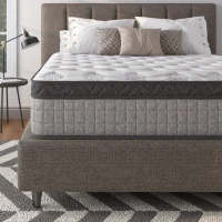 10" Twin Diamond Innerspring Hybrid Mattress with Cooling Gel Memory Foam, Pressure Relief, Motion Isolation, 75" L x 38" W x 10" H, Gray(m-9)