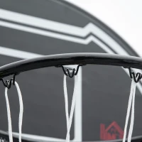 HOMCOM Basketball Hoop and Stand with Weight Base and Wheels, 5.2-6.9ft Height Adjustable, Black(m-10)