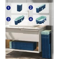 Inflatable Durable PVC Swimming Pool with Foldable Design, Easy Setup and Storage, Perfect for Garden Yards, 73.5" L x 54" W x 18" H, Blue(m-7)