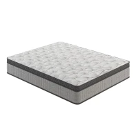 10" Twin Diamond Innerspring Hybrid Mattress with Cooling Gel Memory Foam, Pressure Relief, Motion Isolation, 75" L x 38" W x 10" H, Gray(m-2)