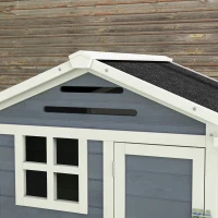 PawHut 76" Wooden Chicken Coop with Outdoor Run, Nesting Box, Tray, Door(m-9)