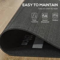 Soozier 9.8 x 2 ft Professional Rubber Dart Mat with 4 Throwing Distances for Pub Club Home, Black(m-7)