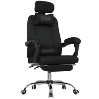 Vinsetto Ergonomic Executive High Back Office Chair with Footrest, Lumbar Support, Black(m-11)