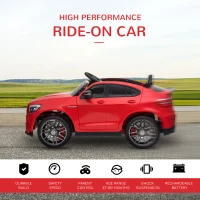 Aosom 12V/7AH Kids Ride on Car, Mercedes Benz AMG GLC63S Coupe, Electric Car with Remote Control, Handle, 2 Speed, with Music, Electric Light, Easy to Move, Red(m-4)