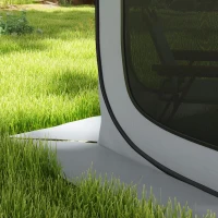 Outsunny 6 x 6ft Pop Up Screen Tent, UPF50+ Portable Camping Gazebo Screen House with Carry Bag, Light Grey(m-10)