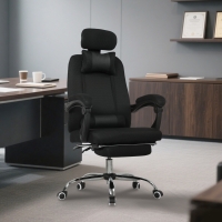 Vinsetto Ergonomic Executive High Back Office Chair with Footrest, Lumbar Support, Black