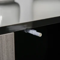 HOMCOM Kitchen Sideboard Storage Cabinet, Modern Coffee Bar with Push-Open Design and 2 Drawers for Living Room, Black(m-14)