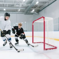 Soozier Backyard Soccer Goal, All Weather Practice Soccer Net with Steel Frame, PE Mesh for Backyard, Easy Assembly(m-8)