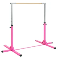 Soozier Gymnastics Bar for Kids, Adjustable Height Kip Bar for Home, Pink(m-11)