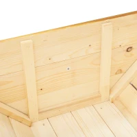 Outsunny 71'' x 32' x 28'' Wooden Raised Garden Bed, Planter Box with Non-Woven Fabric, Free Standing Planting Container, Natural(m-10)
