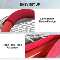 Soozier Hockey Net, Easy Set Up Hockey Goal with Steel Frame, PE Mesh, Outdoor Hockey Training Equipment for Garden, Backyard(m-5)