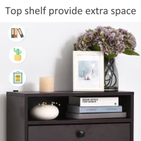 HOMCOM Slim Shoe Storage with 3 Flip Drawers and Adjustable Shelves Shoe Cabinet Organizer for 9 Pair, Coffee(m-7)