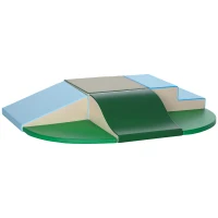 Qaba 6-Pieces Foam Climbing Blocks for Toddlers 1-3 Years, Soft Play Set for Climb and Crawl, Contemporary(m-11)
