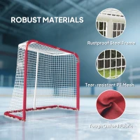 Soozier Hockey Net, Easy Set Up Hockey Goal with Steel Frame, PE Mesh, Outdoor Hockey Training Equipment for Garden, Backyard(m-4)