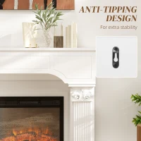 HOMCOM Baroque Fireplace Mantel, Freestanding Fireplace Surround for Electric Fireplaces, 43.25 Inch x 42.75 Inch, White(m-5)