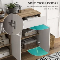 HOMCOM Modern Sideboard Cabinet, Freestanding Sideboards and Buffets with 2 Doors, Drawer and Adjustable Shelves(m-5)