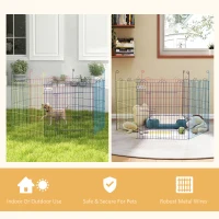 PawHut Metal Pet Playpen Portable Hexagon Dog Exercise Fence Multi-colored(m-7)