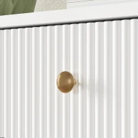 HOMCOM Narrow Shoe Storage Cabinet with Wave-like Panels and Adjustable Shelves for 12 Pairs of Shoes, White(m-10)