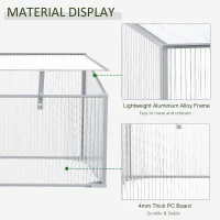 Outsunny 39''x23.5''x17.25'' Outdoor & Indoor Greenhouse for Plants Larger Room with Adjustable Sunshine Board, Cold Frame(m-4)
