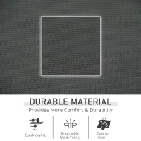 Outsunny Patio Rocking Chair with Mesh Fabric, Outdoor Rocking Sling Sun Lounger with Removable Headrest and Side Pocket for Garden, Deck, Lawn, Black(m-5)