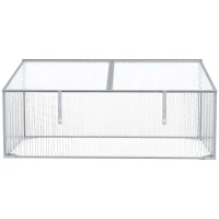 Outsunny 39''x23.5''x17.25'' Outdoor & Indoor Greenhouse for Plants Larger Room with Adjustable Sunshine Board, Cold Frame(m-7)