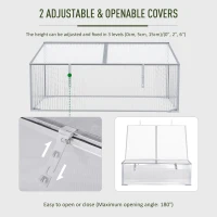 Outsunny 39''x23.5''x17.25'' Outdoor & Indoor Greenhouse for Plants Larger Room with Adjustable Sunshine Board, Cold Frame(m-5)
