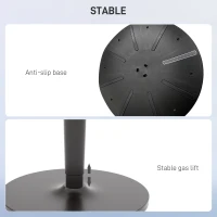 HOMCOM Standing Desk Stool, Ergonomic Wobble Chair, Adjustable Leaning Stool for Office Desks, with Rocking Motion, Black(m-7)