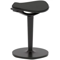 HOMCOM Standing Desk Stool, Ergonomic Wobble Chair, Adjustable Leaning Stool for Office Desks, with Rocking Motion, Black(m-2)