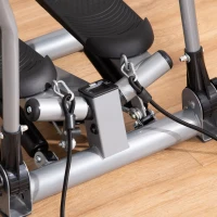 Soozier Twist Stair Stepper Exercise Machine with Rocking Handlebars, Cardio Climber Exercise Equipment with Hydraulic Resistance, LCD Display for Home Workout Exercise, Silver(m-7)