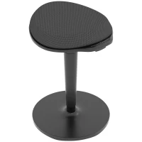 HOMCOM Standing Desk Stool, Ergonomic Wobble Chair, Adjustable Leaning Stool for Office Desks, with Rocking Motion, Black(m-11)
